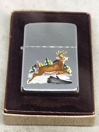 Vintage 1960 Town & Country Leaping Deer Prototype Test Sample Zippo Lighter 2