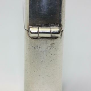 1940 ' s Vintage 3 Barrel Hinge STERLING SILVER Zippo Lighter - Pat.  2032695 4