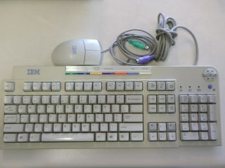 Ibm Kb - 9930 Vintage Pc Personal Computer Keyboard With Mouse