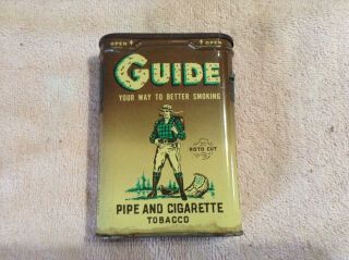 Guide Pipe And Cigarette Tobacco Tin