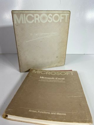 2x Vintage 1980s Microsoft Excel (for Apple Macintosh) Guide Books Rare