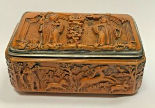 Very Rare 17th / 18th Century Continental Antique Table Snuff Tobacco Box Treen