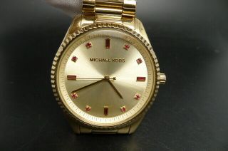 Old Stock Michael Kors Blake Mk3246 Gold Plated Quartz Women Watch