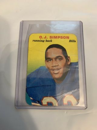 Vintage Topps Chewing Gum Tcg O.  J.  Simpson Football Card 23/33 Bills Rb