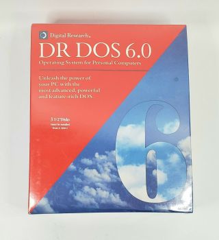 Dr Dos 6.  0 Digital Research Operating System 3 1/2 Inch Disks And.