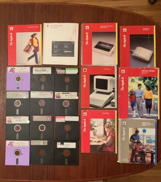 Apple Ii,  Iic,  Manuals And System Discs.  Vintage.