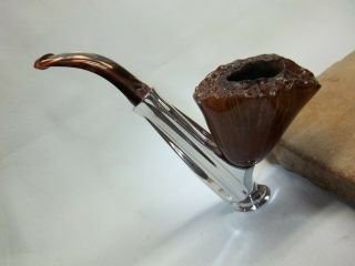 Stunning Kirsten Alum Estate Pipe Made In U.  S.  A.  D With Rare Plateau Top Bowl