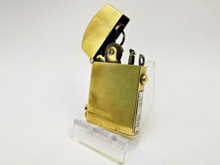 Very Rare Le Francais Brass Semi Automatic Petrol Lighter Ready To France