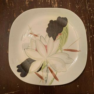 Vintage Red Wing Floral Lotus Dinner Plate