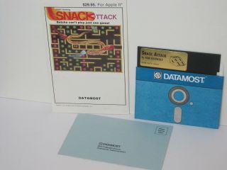 Vintage Apple Ii Software Game Snack Attack Datamost