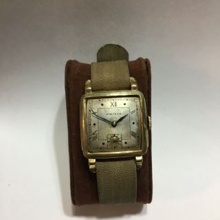 Vintage Waltham 6/0 C Watch 14k Gold Filled 17 Jewel No Crystal