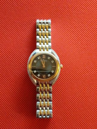 Bulova Ladies Classic Diamond 2 - Tone Rose Gold Stainless Quartz Watch 98r230
