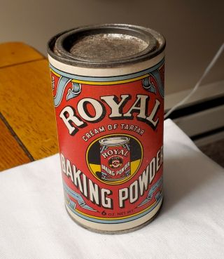 Antique Vintage Royal Baking Powder Cream Of Tartar Advertising Tin With Label