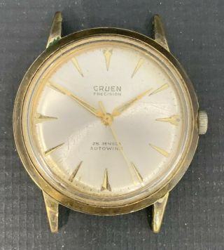 Vintage Gruen 25 Jewels Gold Filled Automatic Mens Watch