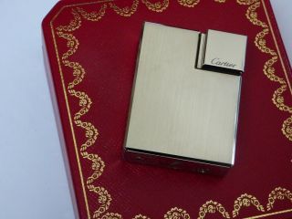Cartier Square Decor Lighter - Brushed Palladium - Comes Fully Boxed With Papers