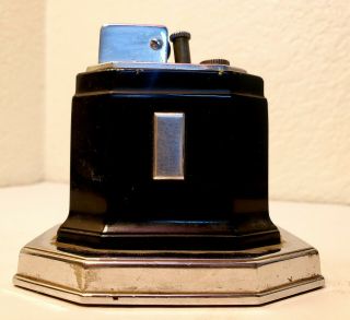 Vintage Ronson Art Metal Work Octette Touch - Tip Table Lighter Missing Striker