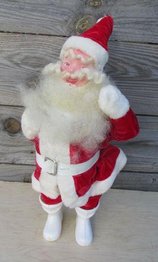 Vintage - Harold Gale Santa Claus Figure - Red Velvet Suit - Great Face/clean