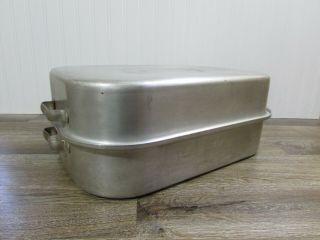Vintage Aluminum Roaster Roasting Pan With Vented Lid 15.  5 " X 10.  5 " X 6.  5 "