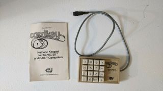 Vintage Cardkey Numeric Keypad For Vic - 20 Commodore 64