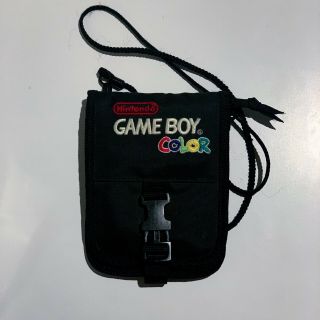 Oem Vintage Nintendo Gameboy Color Carrying Case Travel Bag Pouch Black Official