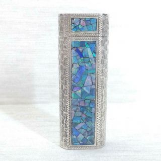 Cartier Lighter Oval Opal Overcover Silver Antique Vintage Ignition Confirmed