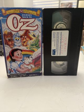 Vintage 1989 Journey Back To Oz Wizard Of Oz Mickey Rooney Animated Htf Oop Vhs