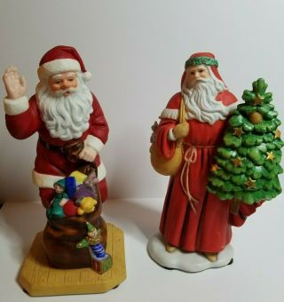 Lenox Santa Claus Limited Edition Christmas 1995 1996 Vintage Porcelain Figures