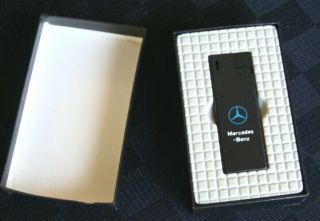 Vintage Swank Butane Lighter With Mercedes - Benz Logo W/ Box