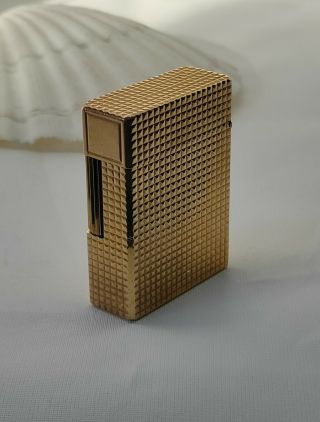 Vintage Gold Plated St Dupont Gas Lighter Small Model