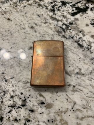 C 2003 Solid Copper Zippo Lighter Rare Solid Copper