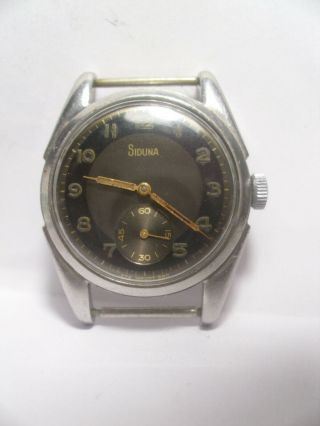 Vintage Swiss Military Watch Siduna Cal.  Eta 990 - 40 S