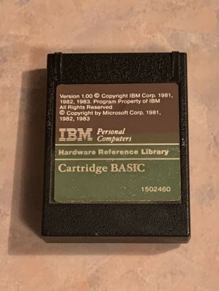 Ibm/microsoft - 1502460 - Pc Computer - Cartridge Basic Version 1.  0 - Hardware Reference