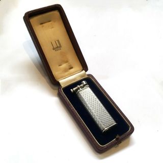 Dunhill Sylphide Lighter,  Solid Silver,  With Box,