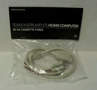 Vintage Texas Instruments Ti 99/4a Single Cassette Cable (pha 2622) Computers
