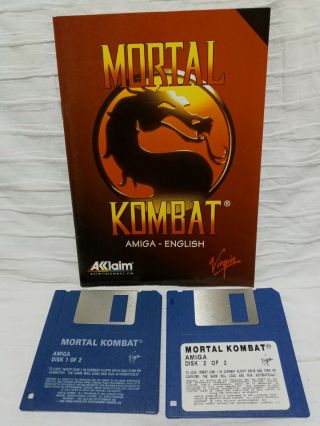 Mortal Kombat Vintage Amiga Commodore Game Software By Virgin Software