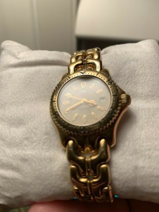 Ladies Tag Heuer Link SEL S/el 18K Gold plated watch - Beige Dial - WG1330 4