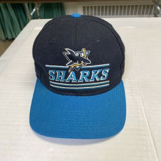Vintage 90s San Jose Sharks Starter Hat Cap Nhl Rare Hockey 1990s Wool (flaw)