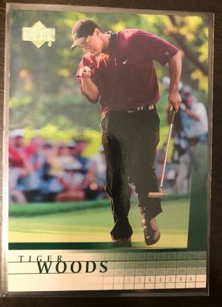 2001 Upper Deck Tiger Woods Rookie Rc Card - Ud Card 1