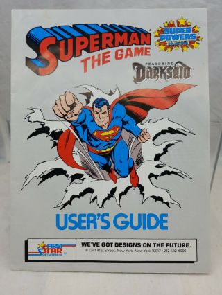C64 SUPERMAN The Game by First Star Vintage Commodore 64 128 SX64 Game Darkseid 3