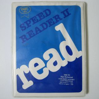 Speed Reader Ii ™ On Two 5 - 1/4 " Floppies - For Ibm Pcjr Dos 1.  0 & Higher