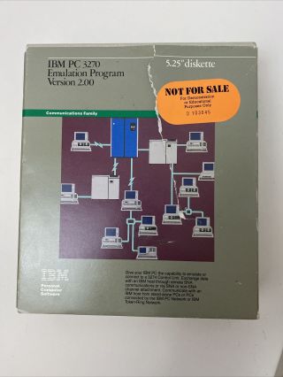 Ibm Pc 3270 Workstation Program With 3.  5 " & 5.  25” Disks And User Guide