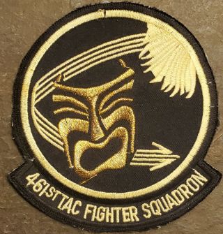 Vintage Us Air Force 461st Tactical Fighter Squadron Color Patch Edwards Afb,  Ca