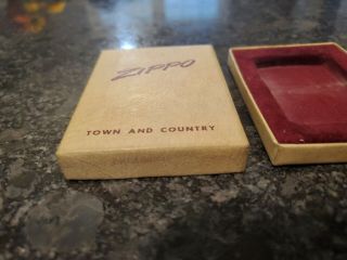 Vintage 50 ' s TOWN AND COUNTRY Woodgrain Phesant Box Enamel Zippo Lighter EMPTY 2