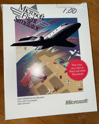 Microsoft Flight Simulator Version 4.  0 Apple Mac Macintosh Computer Game