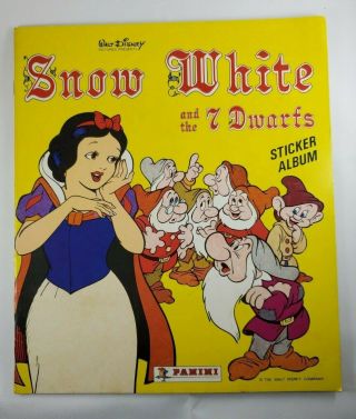 Vintage Snow White Sticker Book Panini Disney
