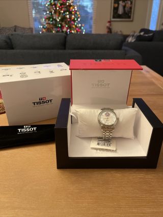 Tissot Lady Heart Automatic White Mop Dial Ladies Watch T050.  207.  11.  117.  05