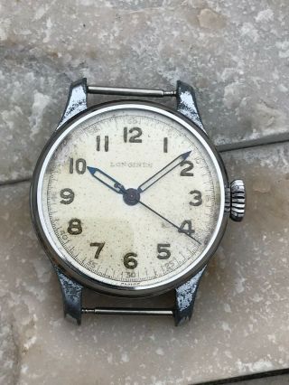 Longines Vintage Military Wristwatch 1942 Lxw Wwii Caliber 12l 33mm