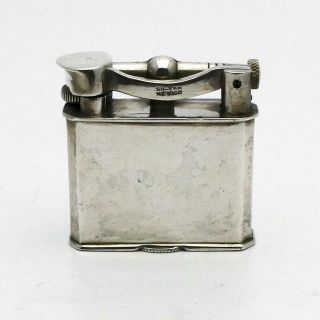Vintage Mexican Sterling Silver Liftarm Lighter W/ Gold Filled Crest 71g - 3