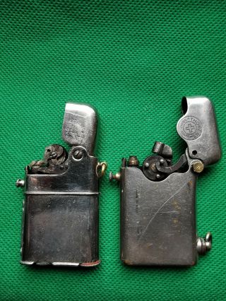 Two Swiss Made Semi - Automatic Lighters : Bengali And Thorens Rare