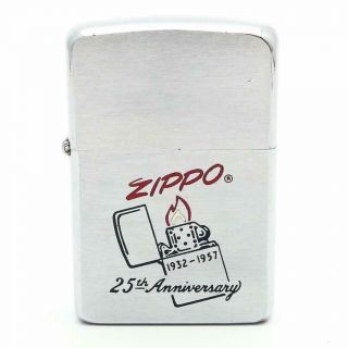 Rare Vintage 1957 Zippo Lighter 25th Anniversary - &